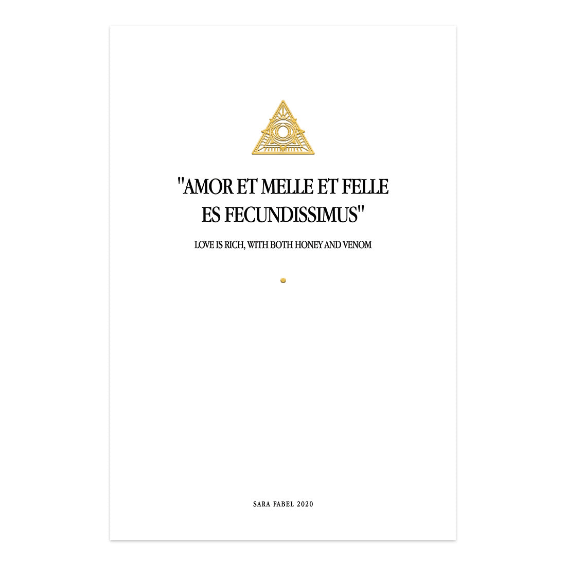 limited edition gold amor et melle et felle est fecundissimus