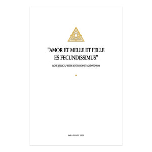 limited edition gold amor et melle et felle est fecundissimus